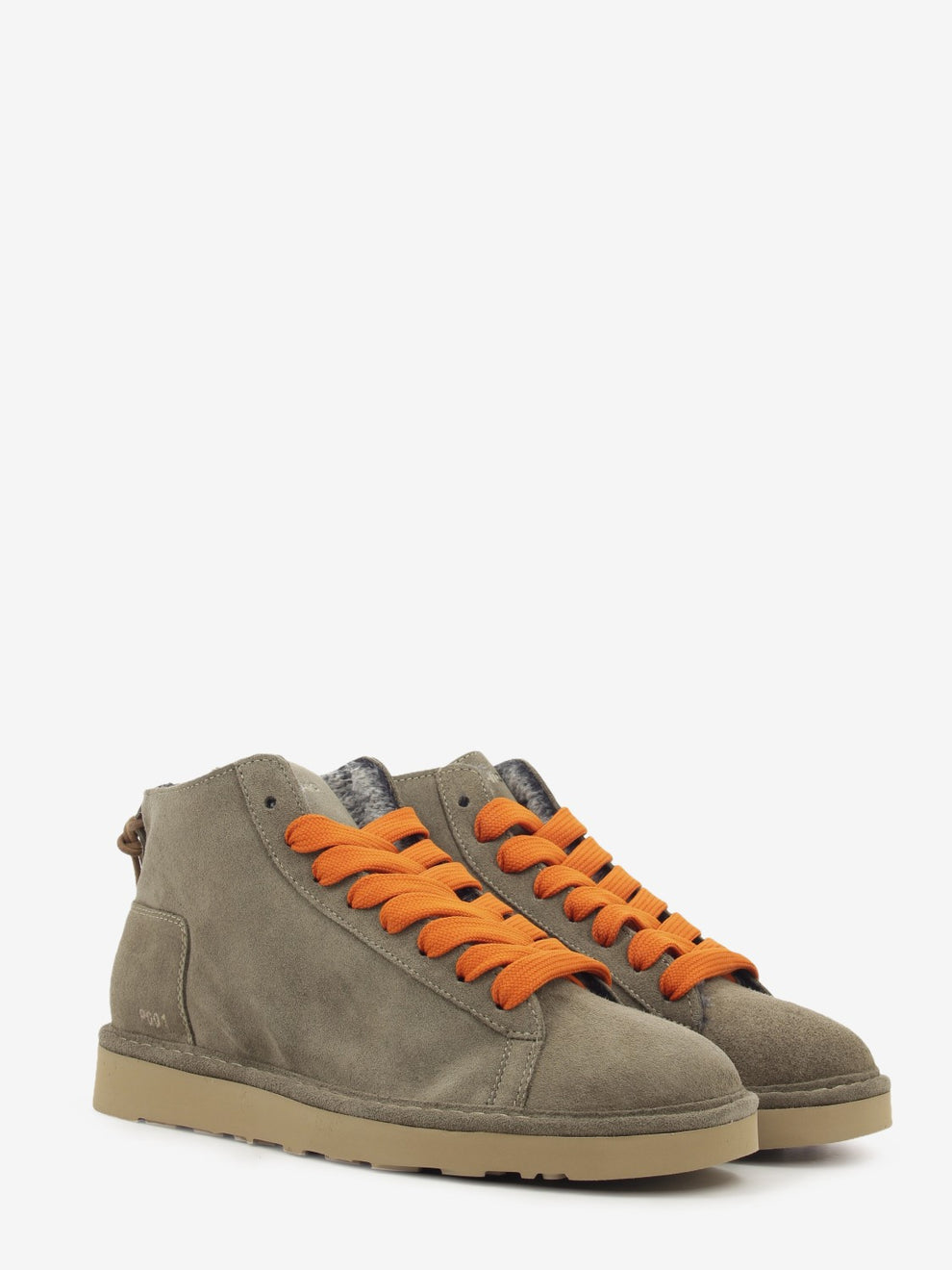 Icon Ankle boot suede faux fur lining brown stone