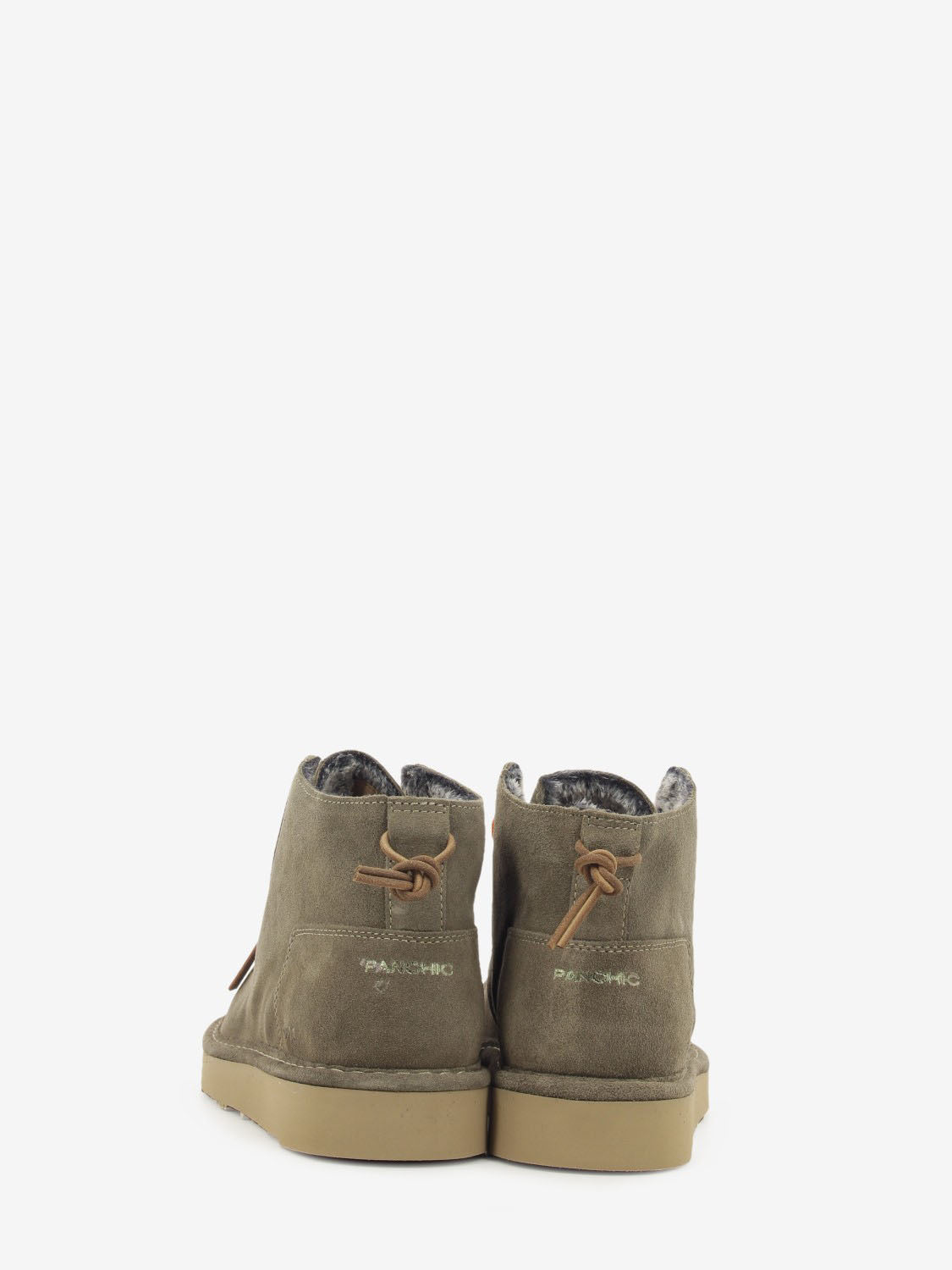 Icon Ankle boot suede faux fur lining brown stone