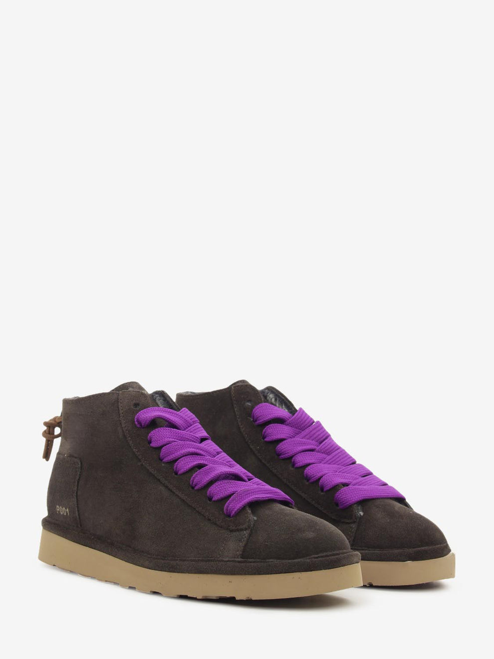 Icon Ankle boot suede faux fur lining coffee