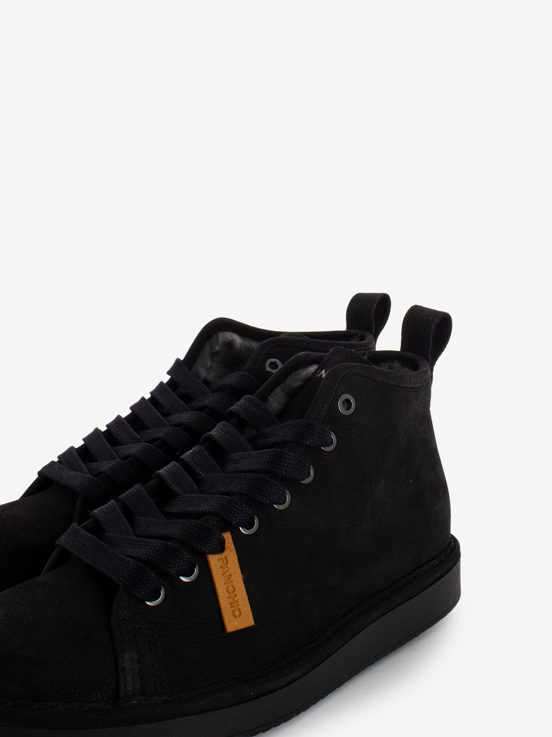 P01 Ankle boot nubuck shearling lining black