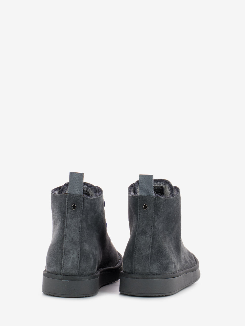 P01 Ankle boot suede faux fur lining anthracite / electric blue