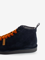 PANCHIC - P01 Ankle boot suede faux fur lining cobalt / burnt orange