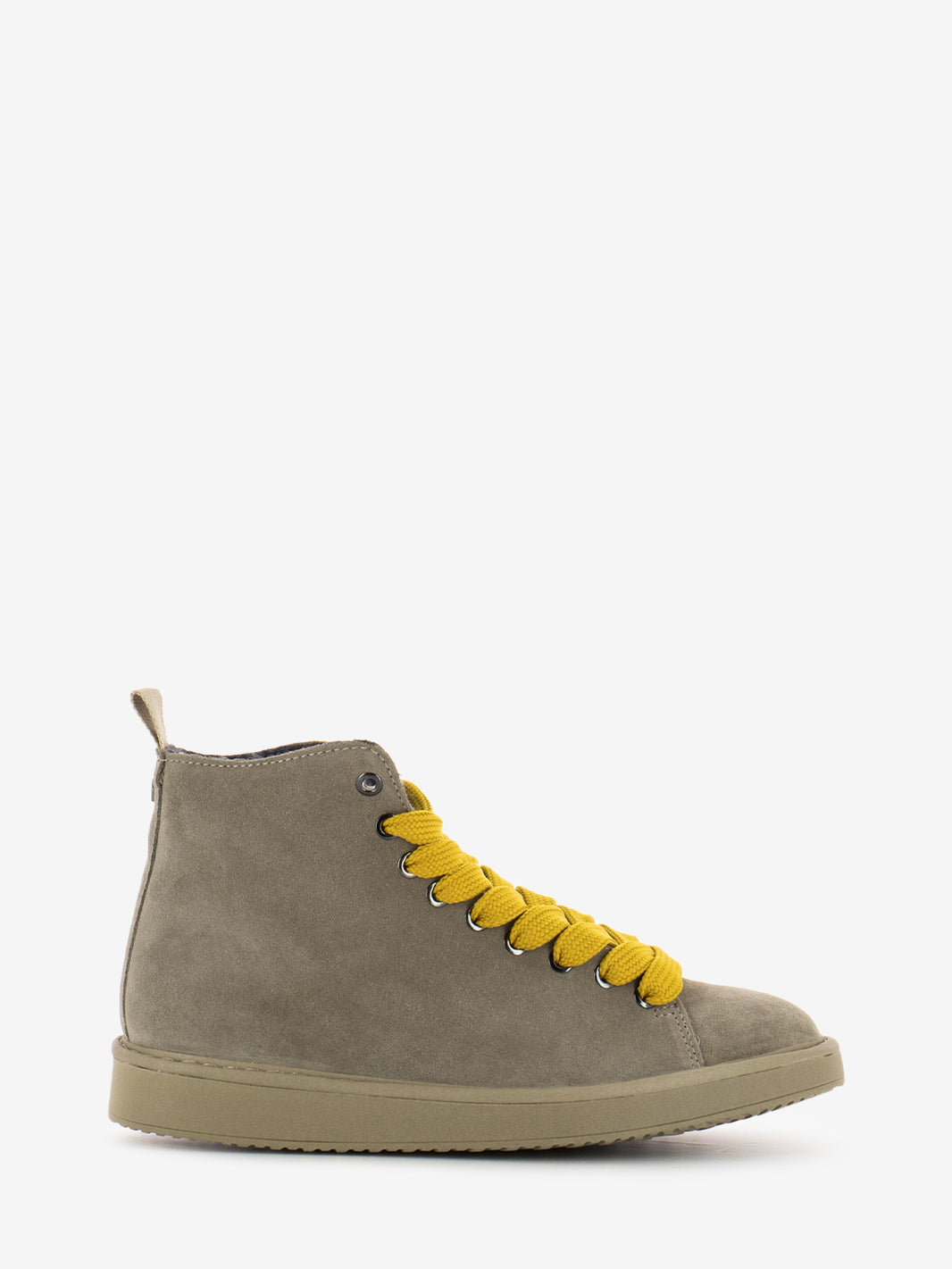 P01 ankle boot suede lined faux fur lining walnut / yellow