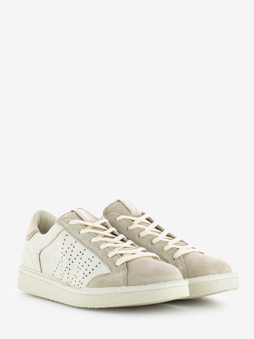 P01 Lace-Up cracked suede ivory / fog