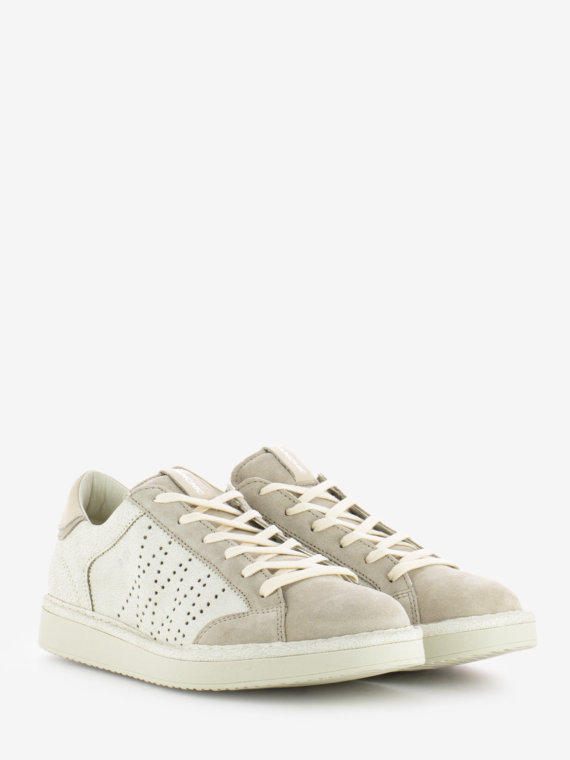 P01 Lace-Up cracked suede ivory / fog