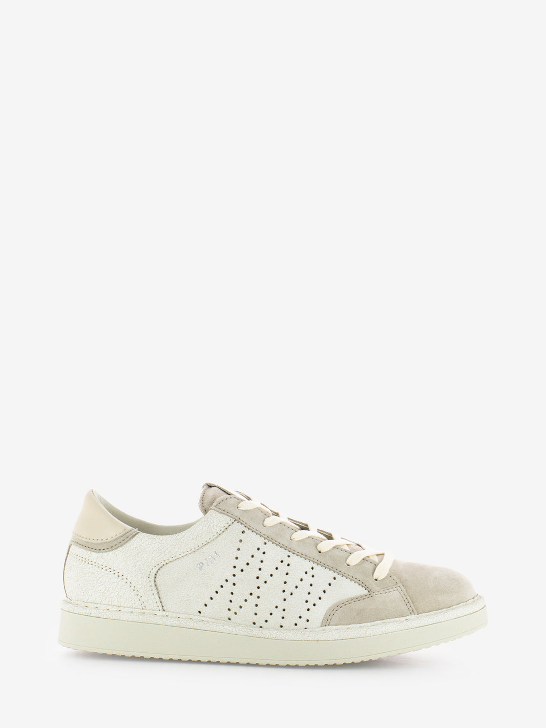P01 Lace-Up cracked suede ivory / fog