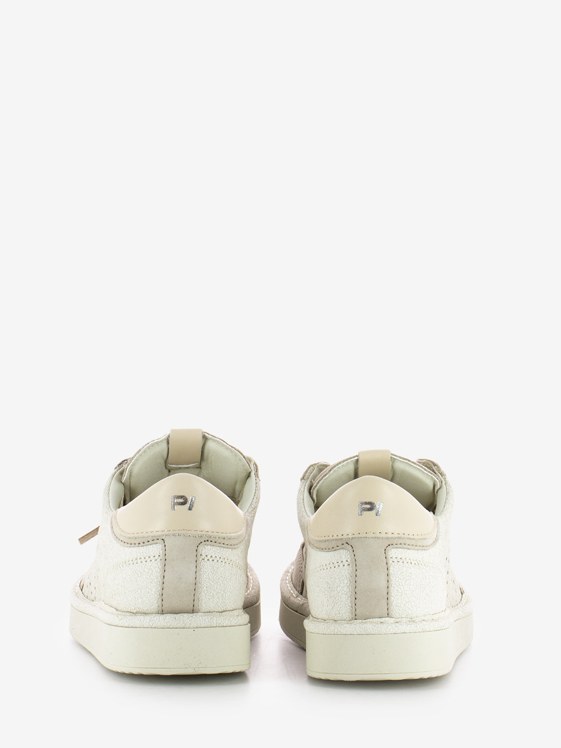 P01 Lace-Up cracked suede ivory / fog