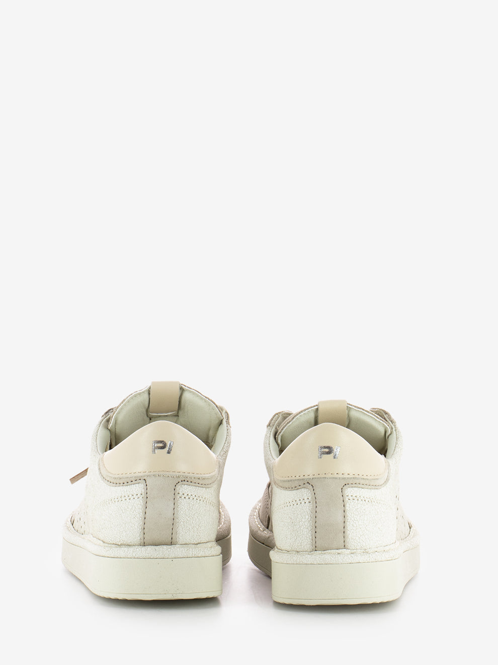 P01 Lace-Up cracked suede ivory / fog