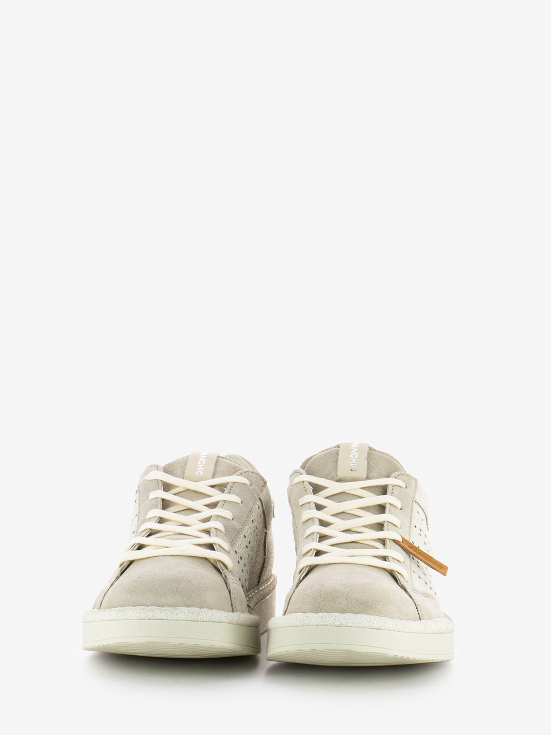 P01 Lace-Up cracked suede ivory / fog