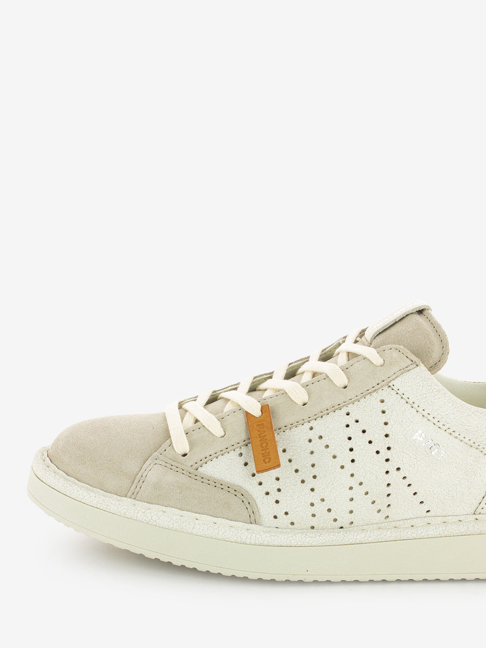 P01 Lace-Up cracked suede ivory / fog