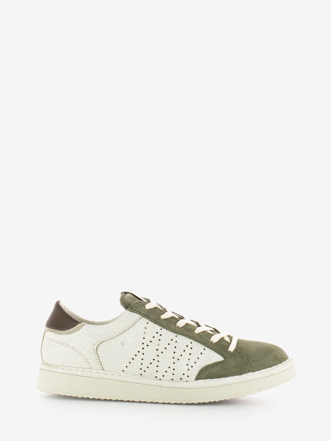 P01 Lace-Up cracked suede ivory / military olive