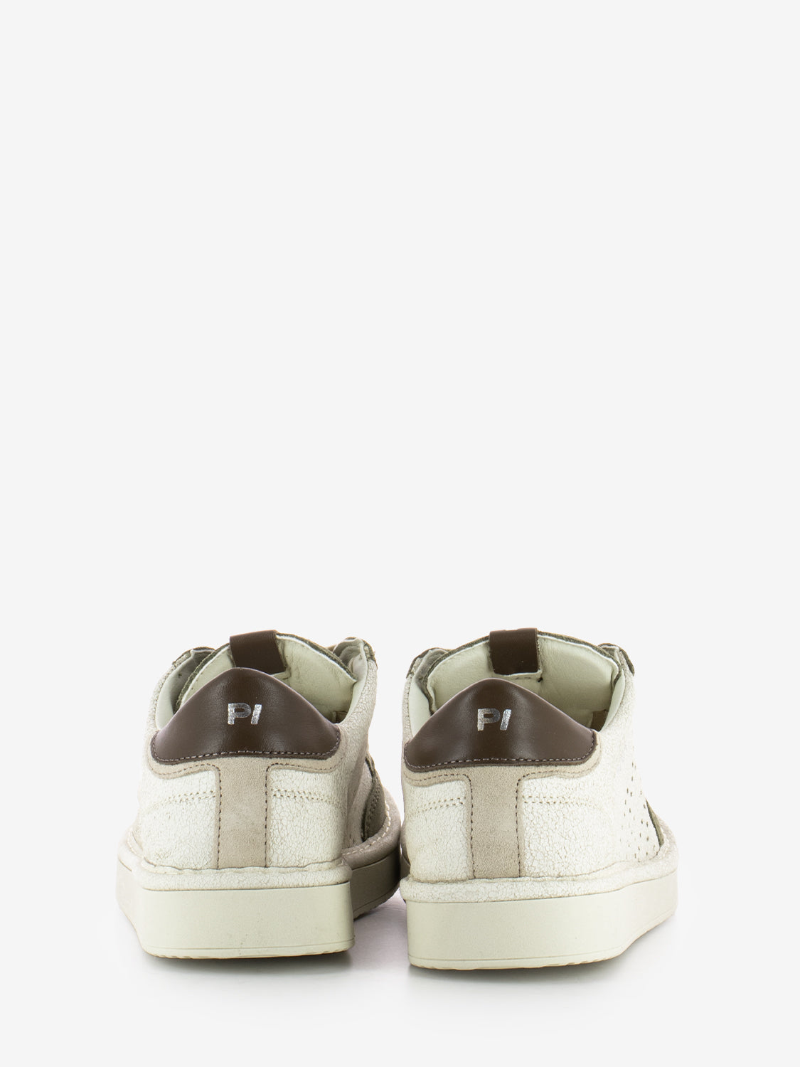 P01 Lace-Up cracked suede ivory / military olive