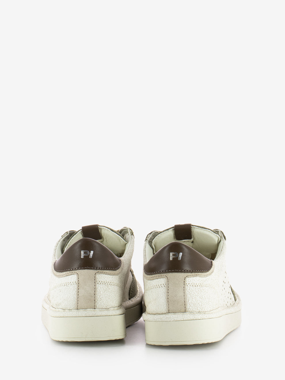 P01 Lace-Up cracked suede ivory / military olive