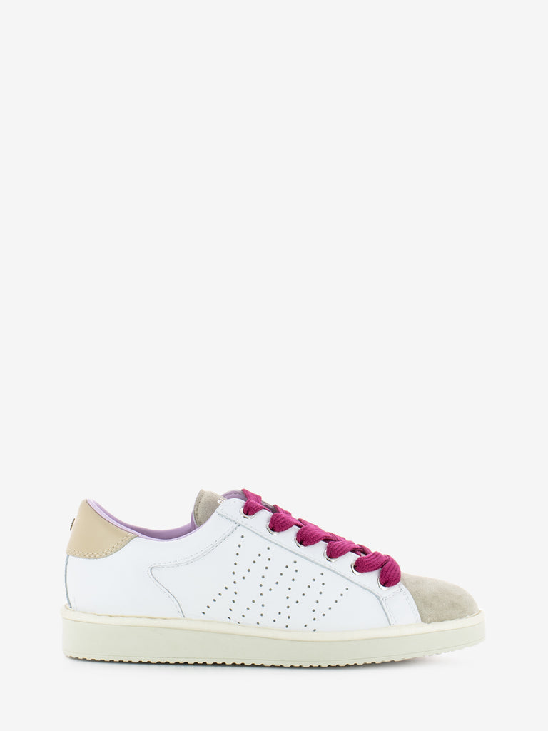 PANCHIC - P01 Lace-Up leather suede white fog / fuxia