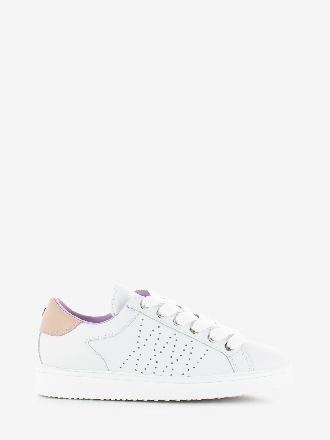 P01 Lace-Up leather white / powder pink
