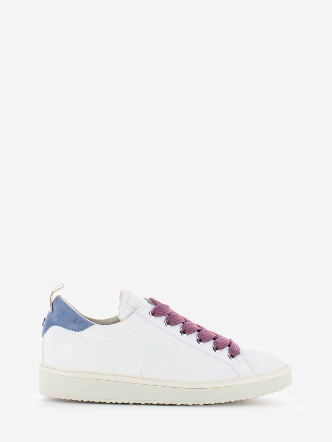 P01 Lace-Up Microfibre Suede white / nebula blue / brown rose