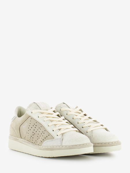 P01 lace-up suede lurex fog