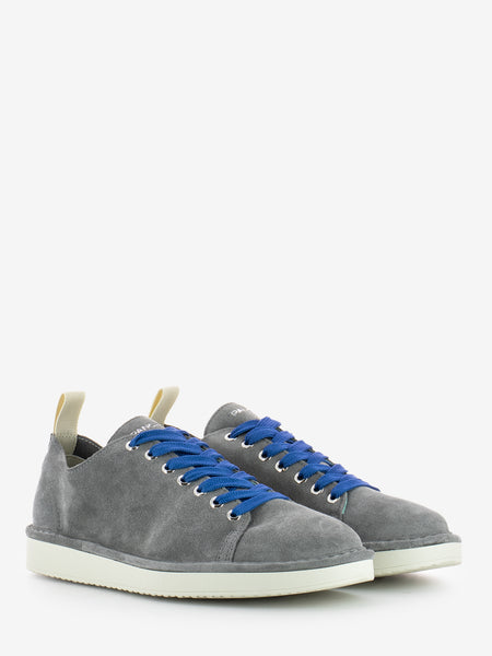 P01 Lace Up suede vibrant grey / true blue