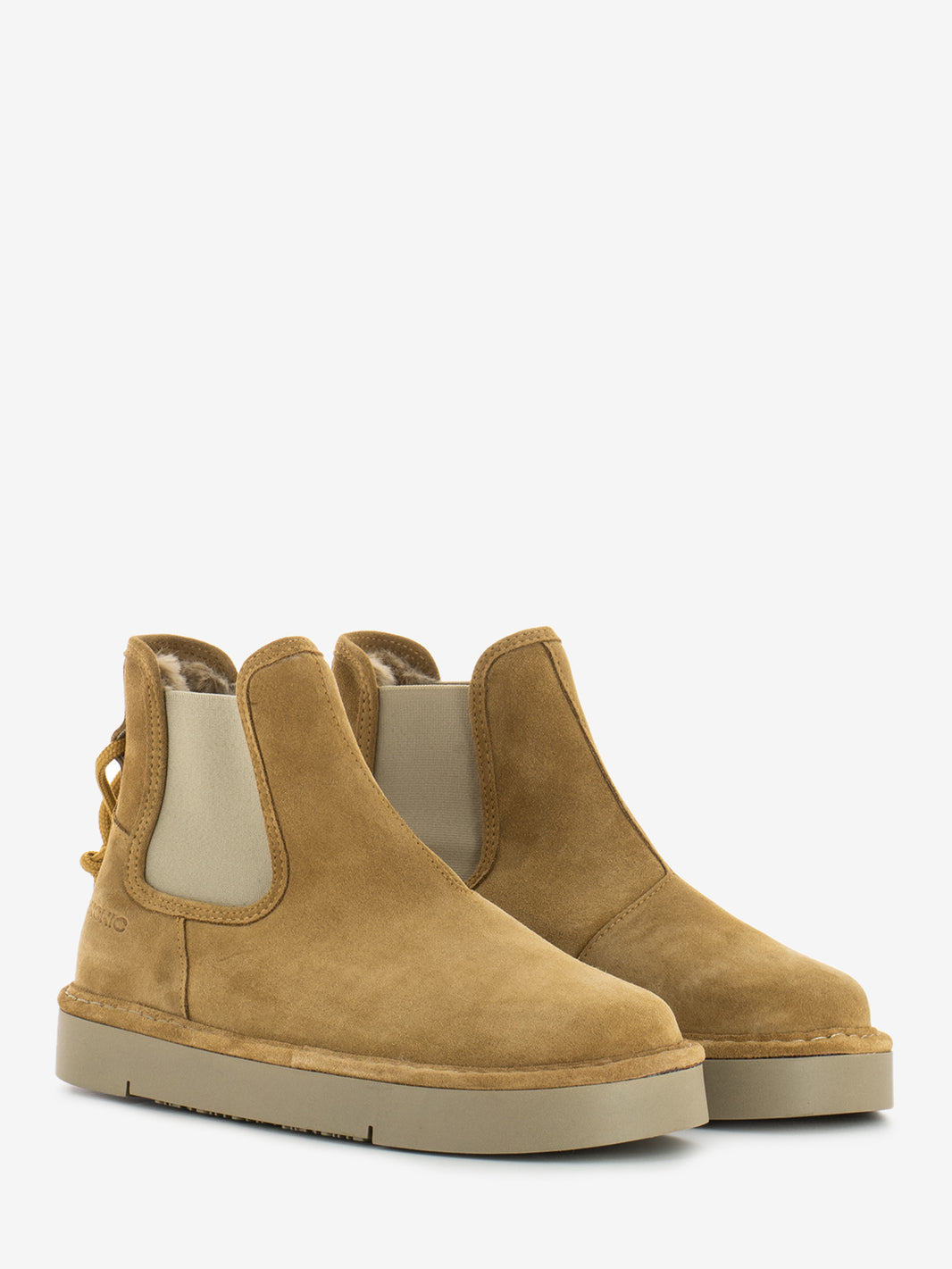 P67 Chunky Beatle Suede Faux Fur Lining brown sugar