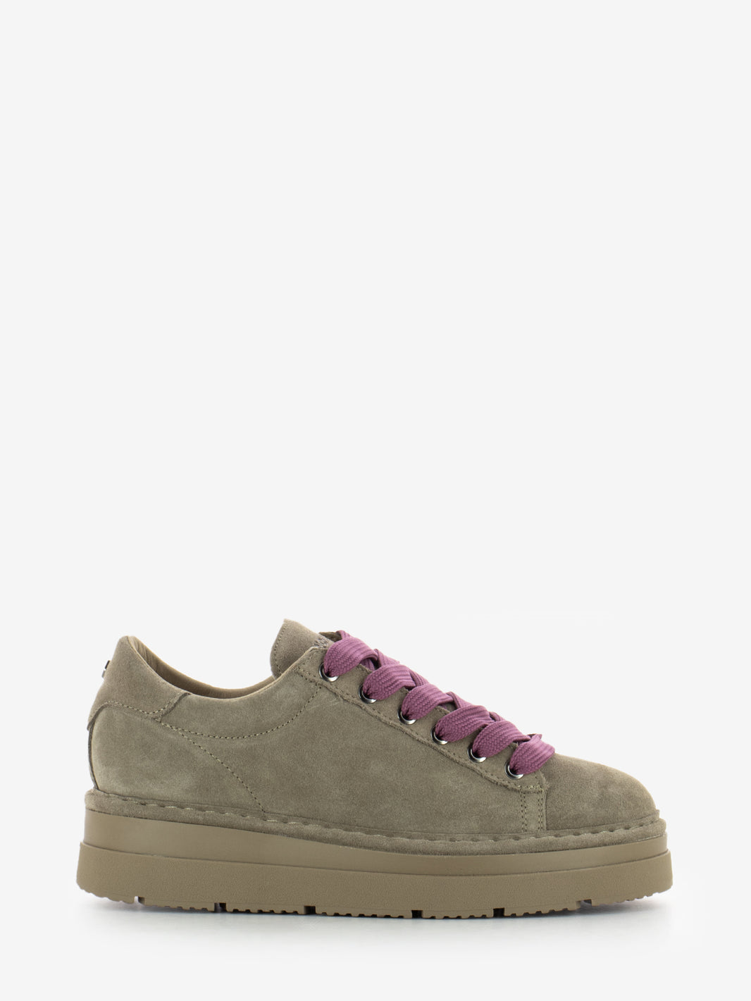 P89 Lace-up suede walnut