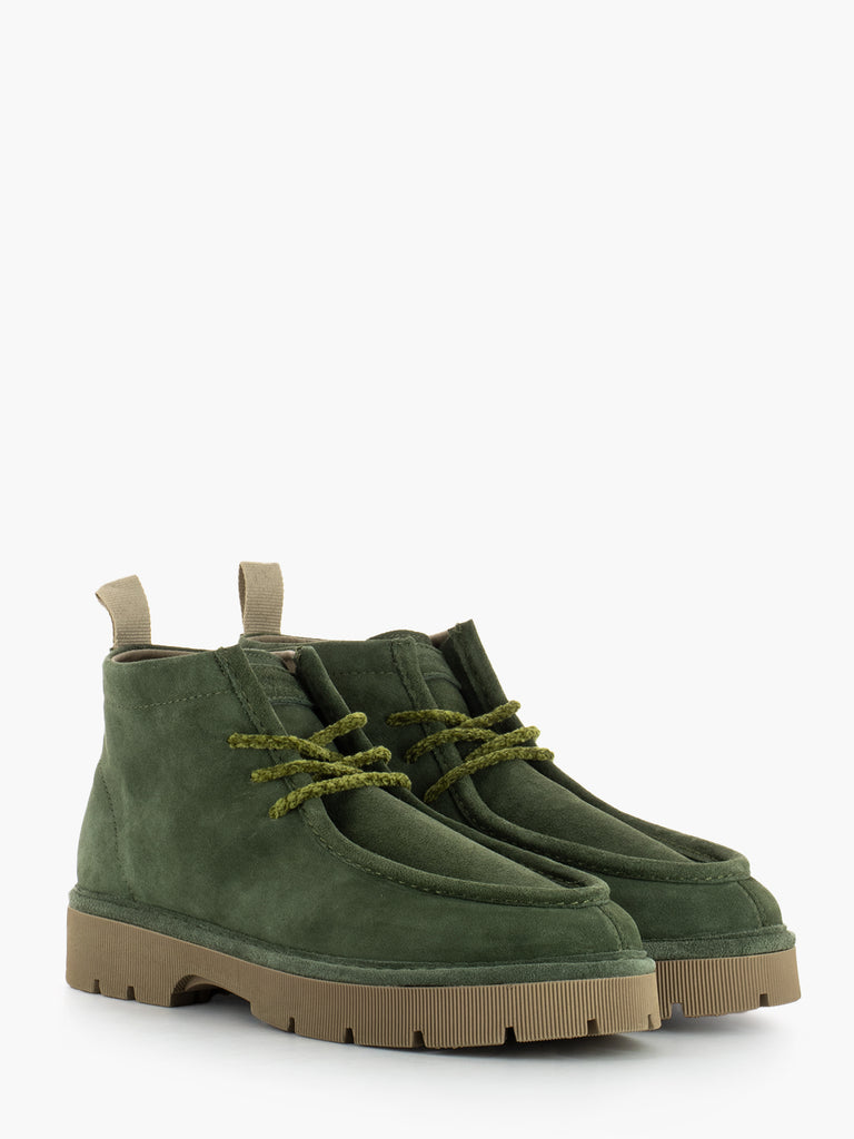 PANCHIC - P99 ankle boot in suede military green