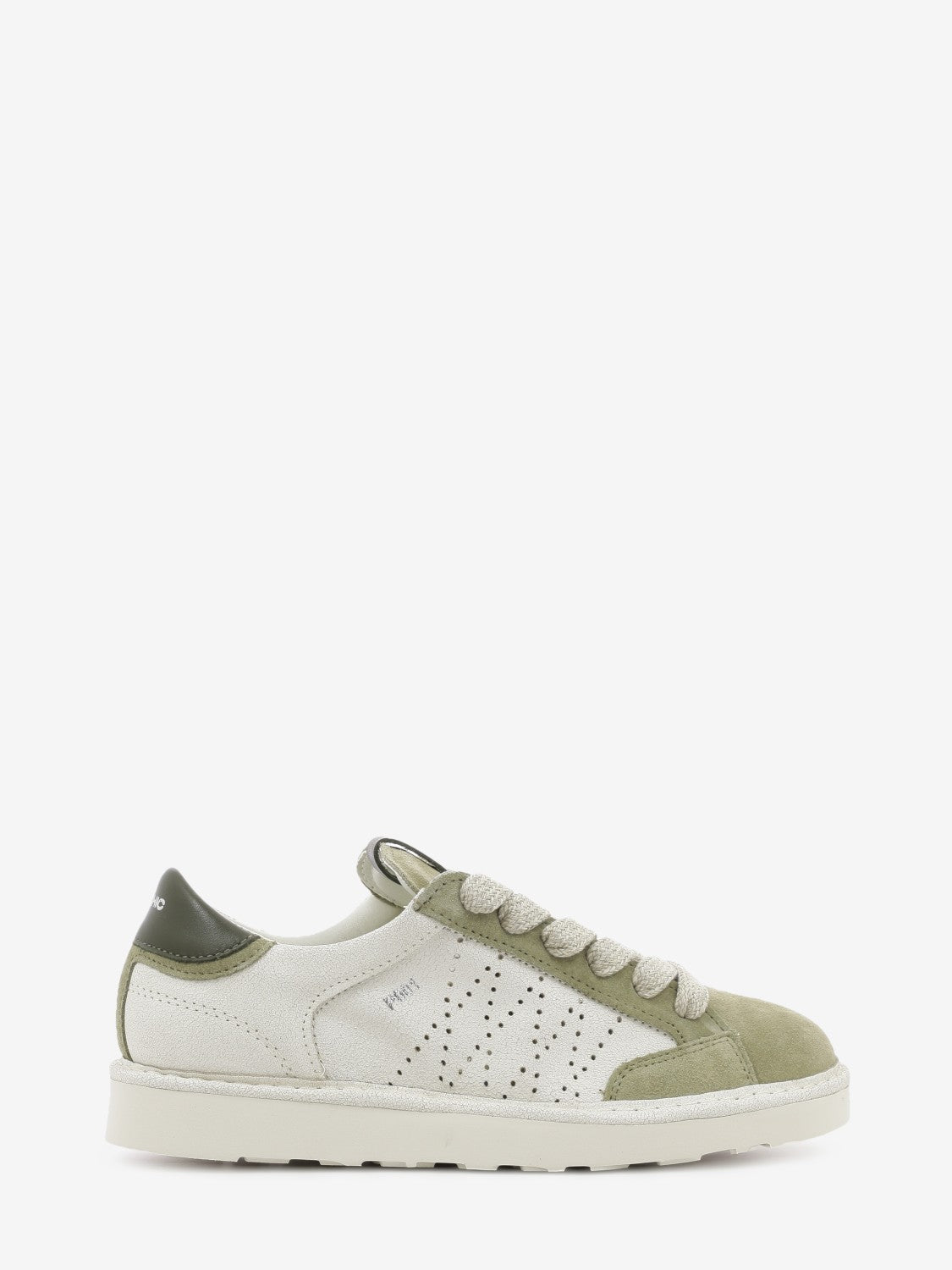 Sneakers cracked suede ivory / olive