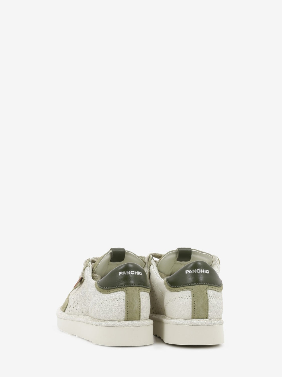 Sneakers cracked suede ivory / olive