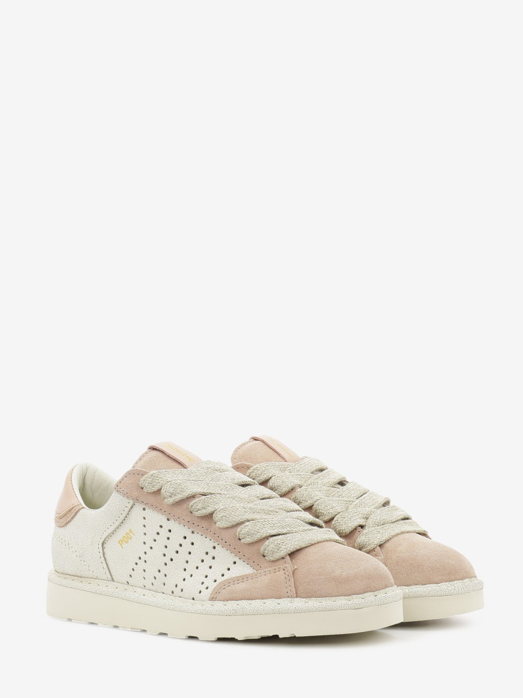 Sneakers P001 cracked suede ivony / nude