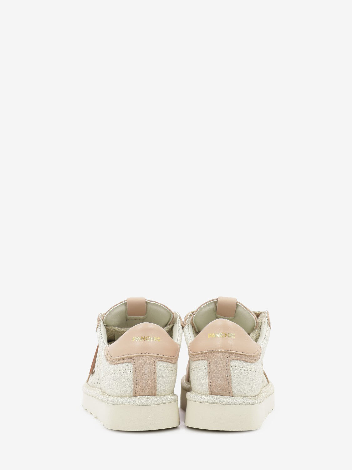 Sneakers P001 cracked suede ivory / nude