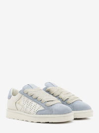 Sneakers P001 cracked suede ivory / stone blue