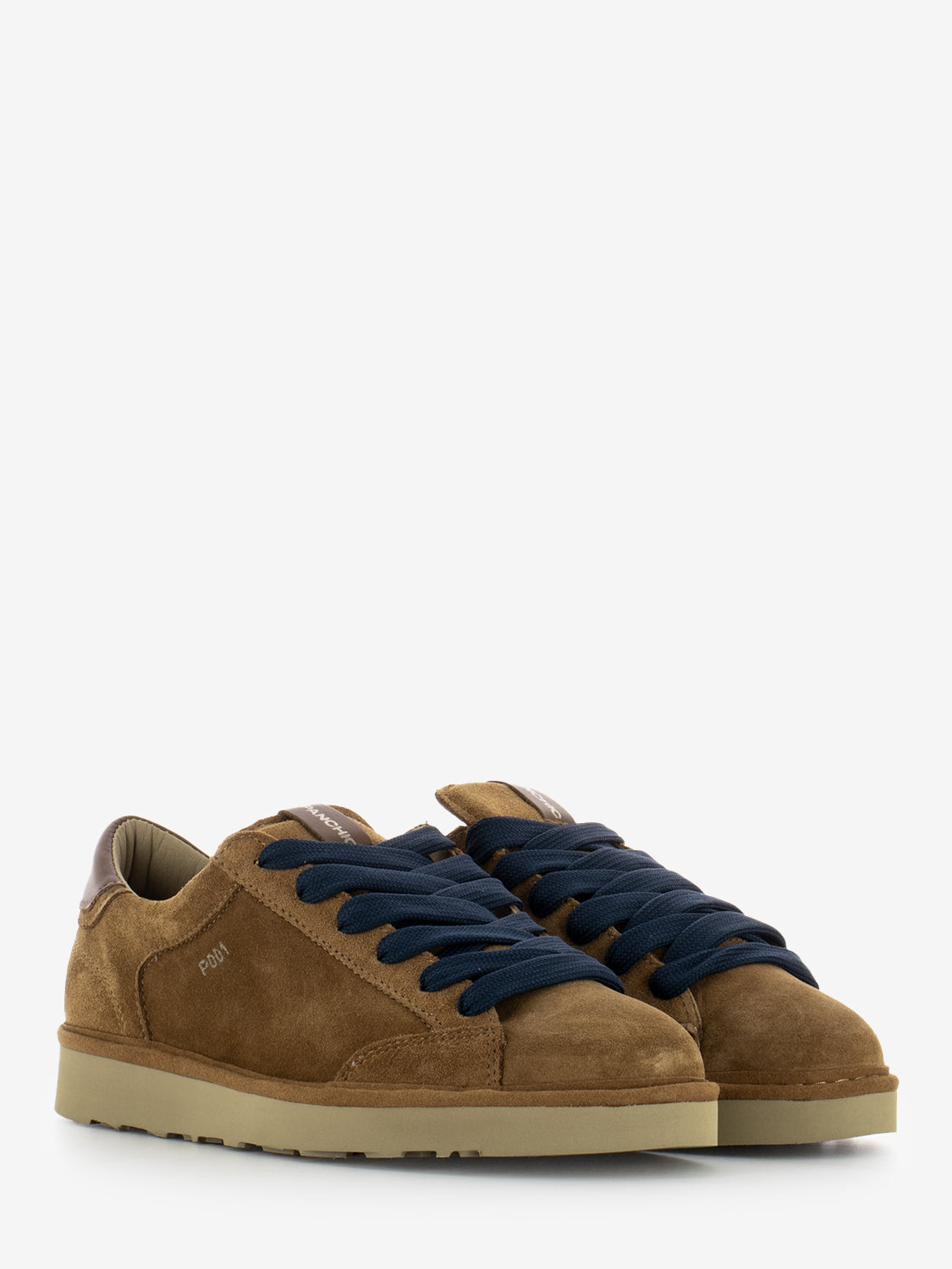 SUEDE LEATHER SNEAKERS COGNAC-COBALT P001M022-01742243_COG/CO