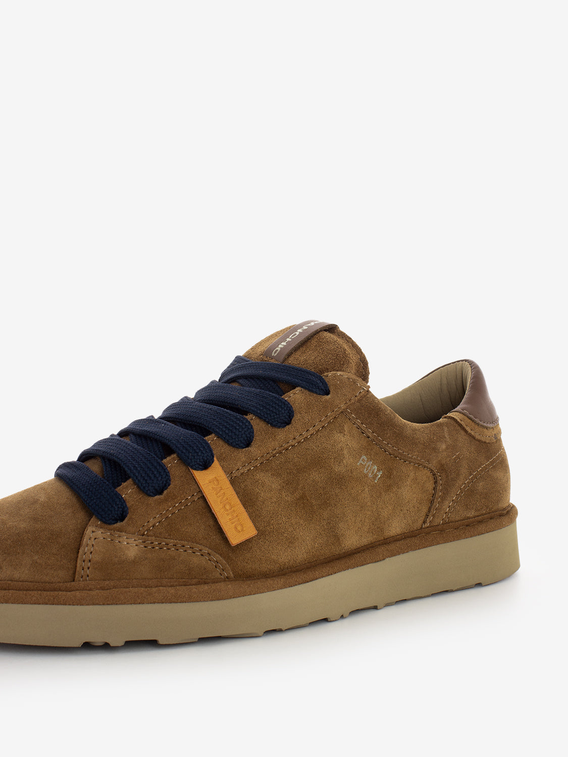 SUEDE LEATHER SNEAKERS COGNAC-COBALT P001M022-01742243_COG/CO