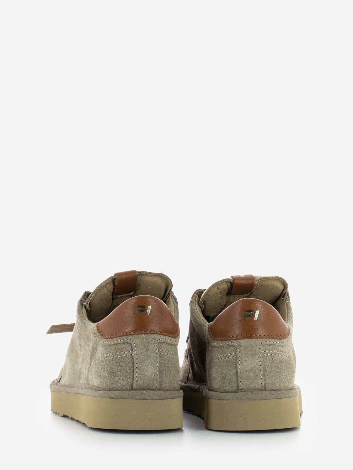 SUEDE LEATHER SNEAKERS WALNUT-MILITARY OLIVE P001M022-01742182_WAL/MIL