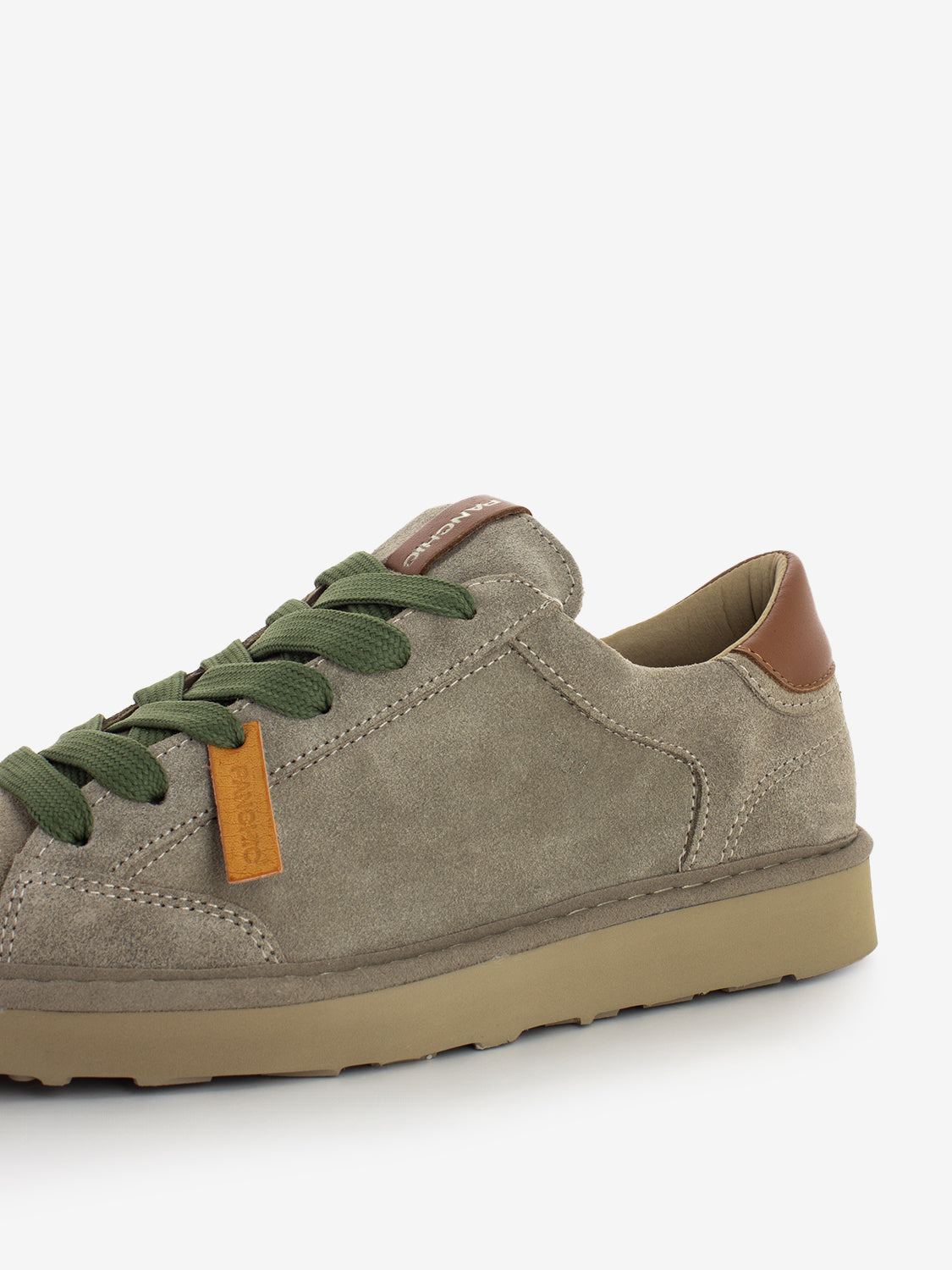 SUEDE LEATHER SNEAKERS WALNUT-MILITARY OLIVE P001M022-01742182_WAL/MIL