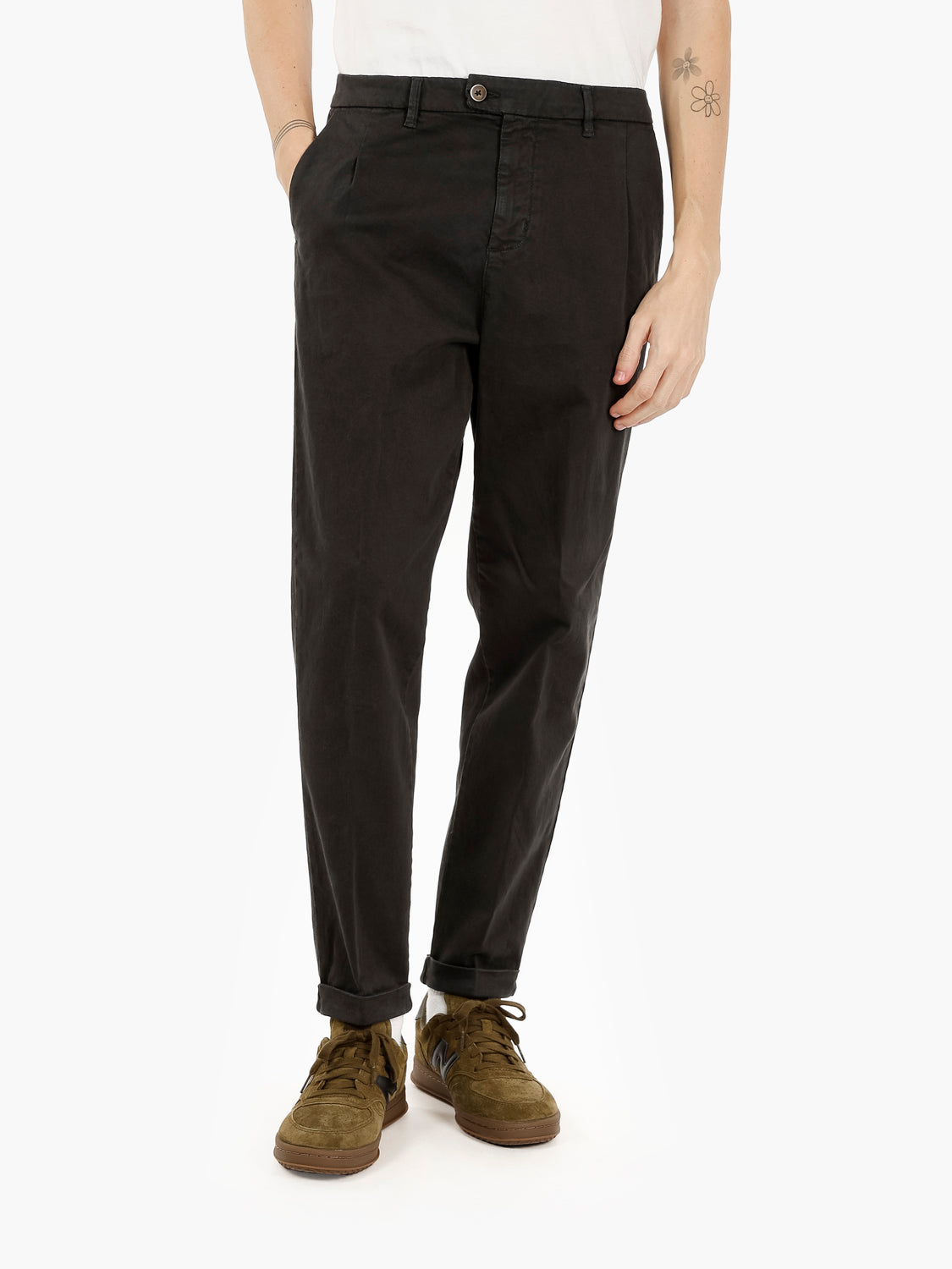Pantaloni Rio gabardina nero