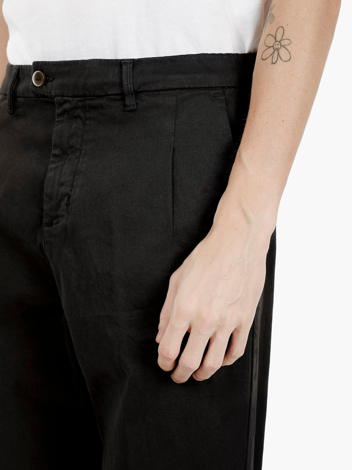 Pantaloni Rio gabardina nero