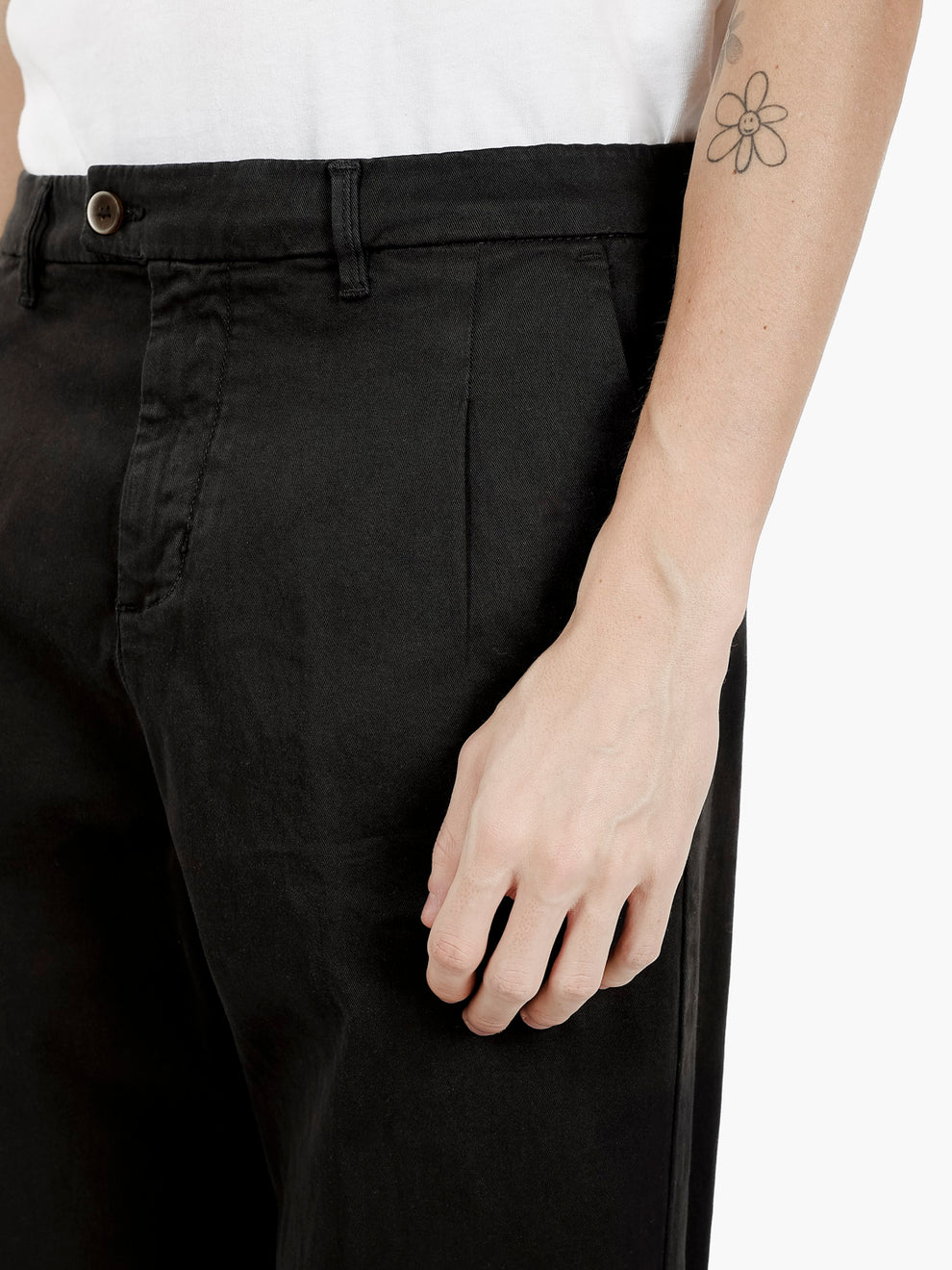 Pantaloni Rio gabardina nero