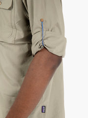 PATAGONIA - Camicia LS guided sun river rock green
