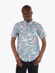 PATAGONIA - Go To Shirt swallowtail geo / still blue
