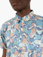 PATAGONIA - Go To Shirt swallowtail geo / still blue