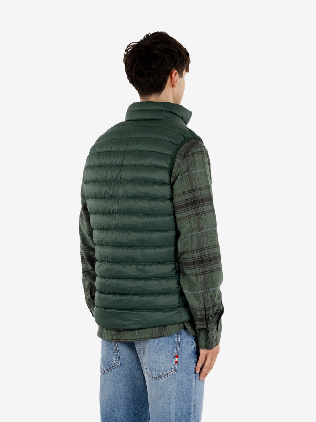 M Down sweater vest treeline green