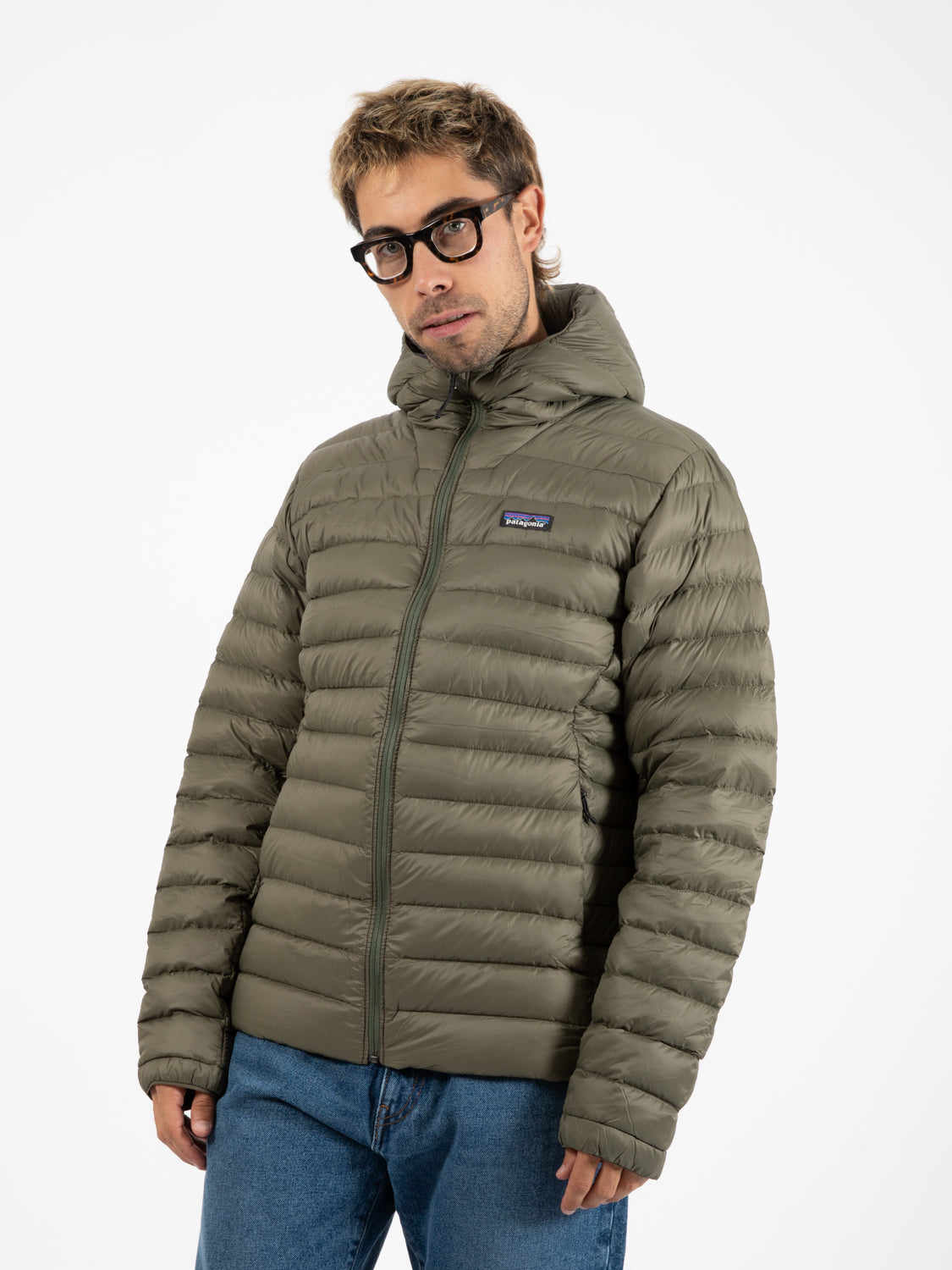 Men's Down Sweater Hoody basin green