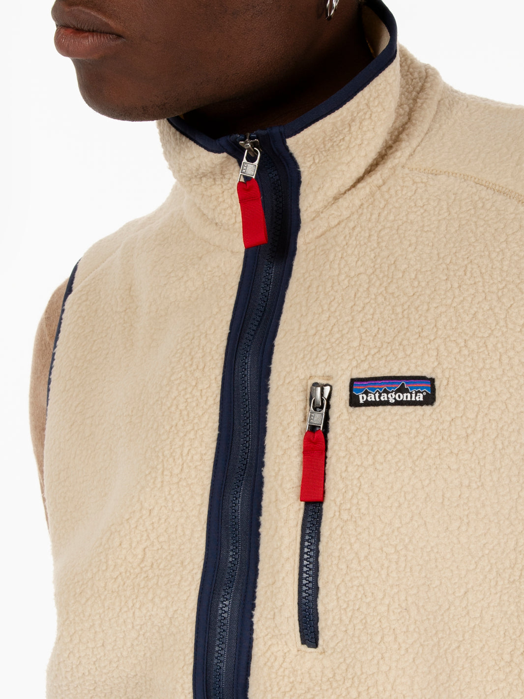 Men's Retro Pile Fleece Vest el cap khaki