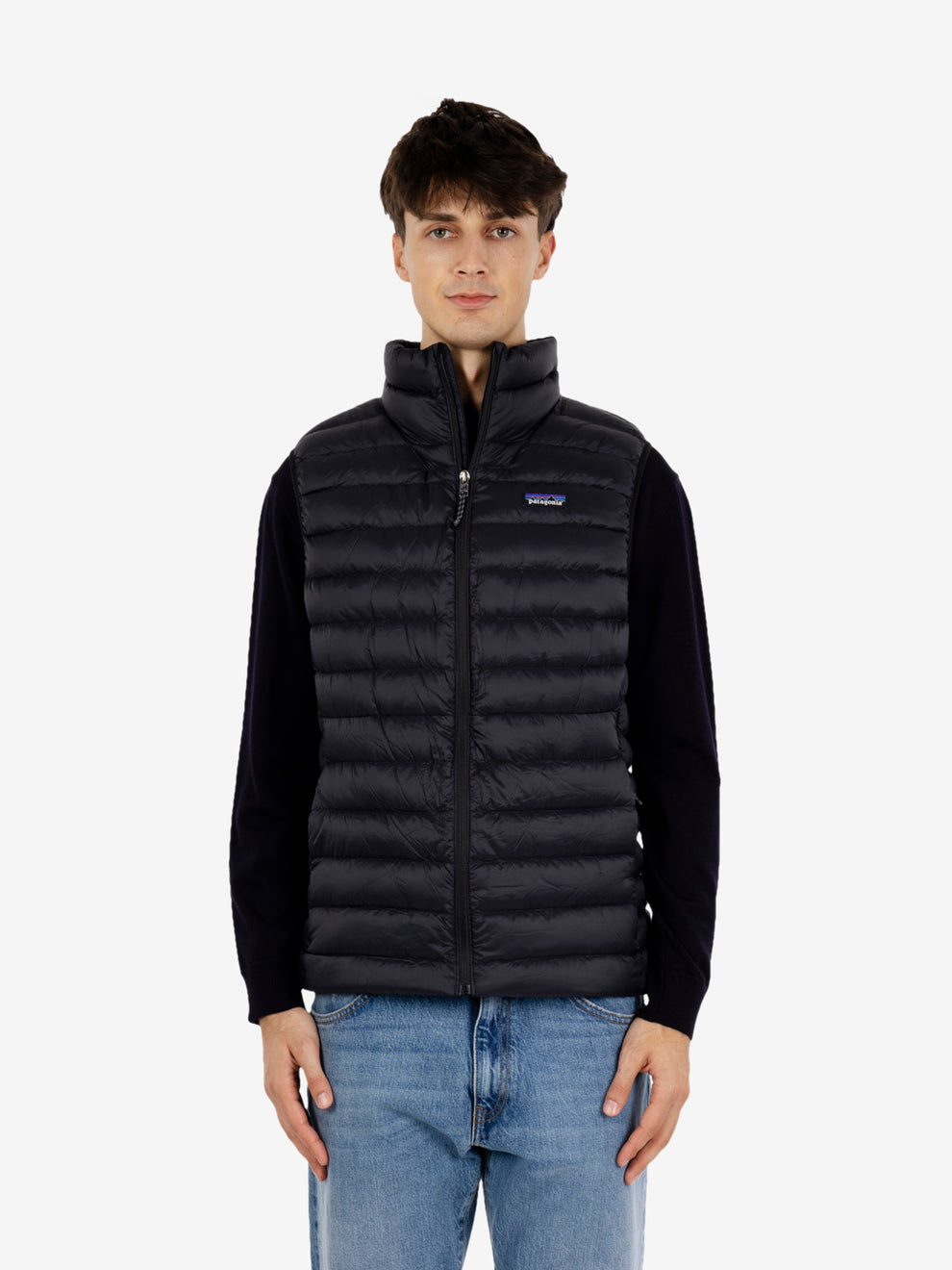 M'S Down sweater vest treeline green