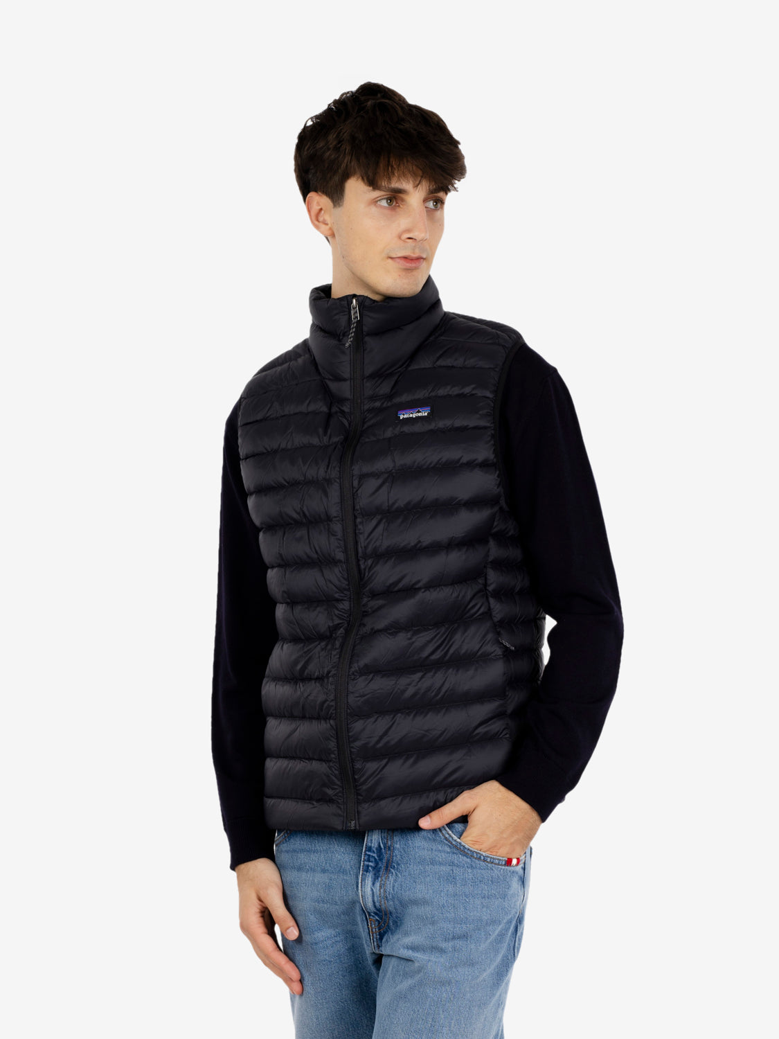 M'S Down sweater vest treeline green