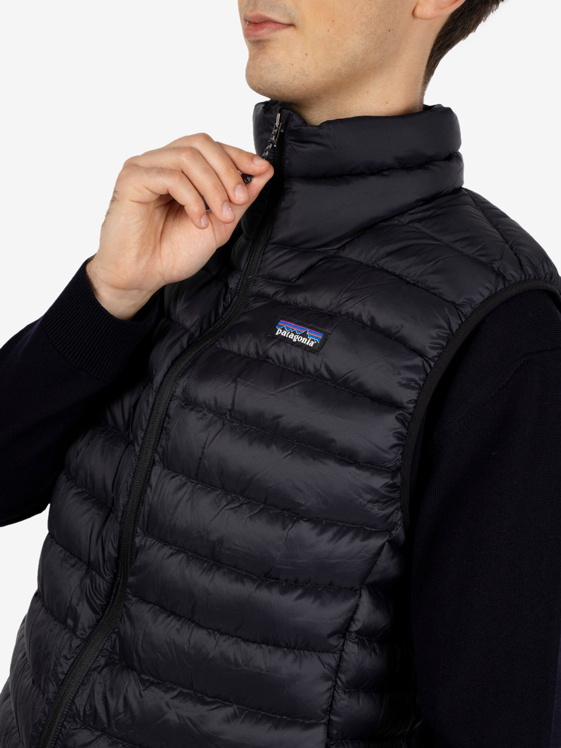 M'S Down sweater vest treeline green