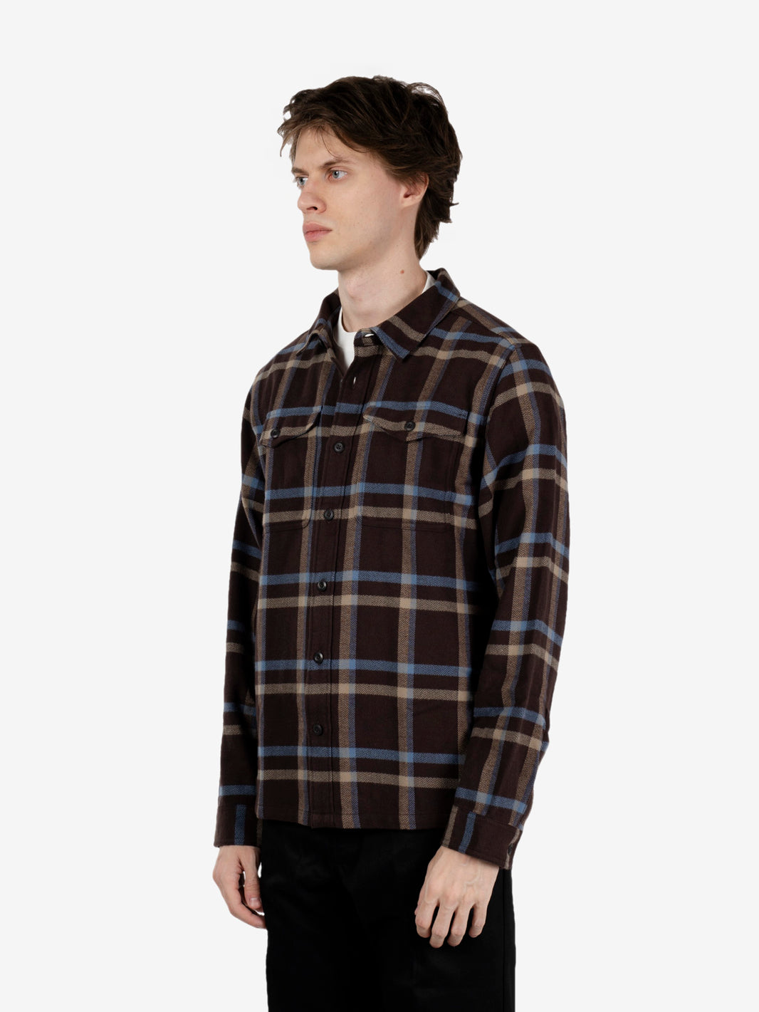 M'S Fjord Flannel shirt den brown