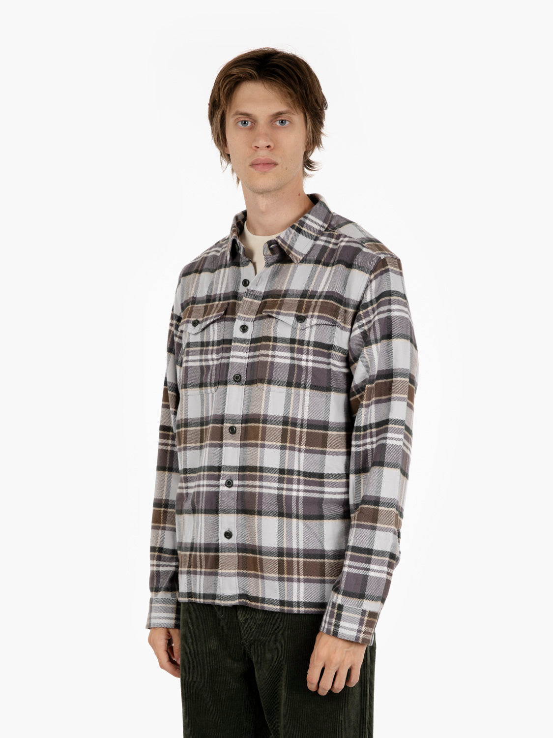 M'S FJORD FLANNEL SHIRT BLIZZARD SALT GRAY 42401_BZGY