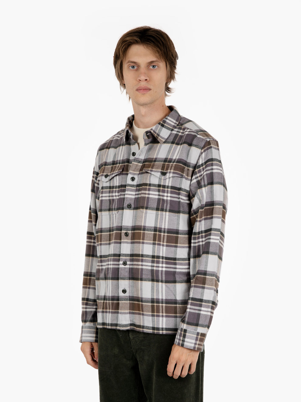 M'S FJORD FLANNEL SHIRT BLIZZARD SALT GRAY 42401_BZGY