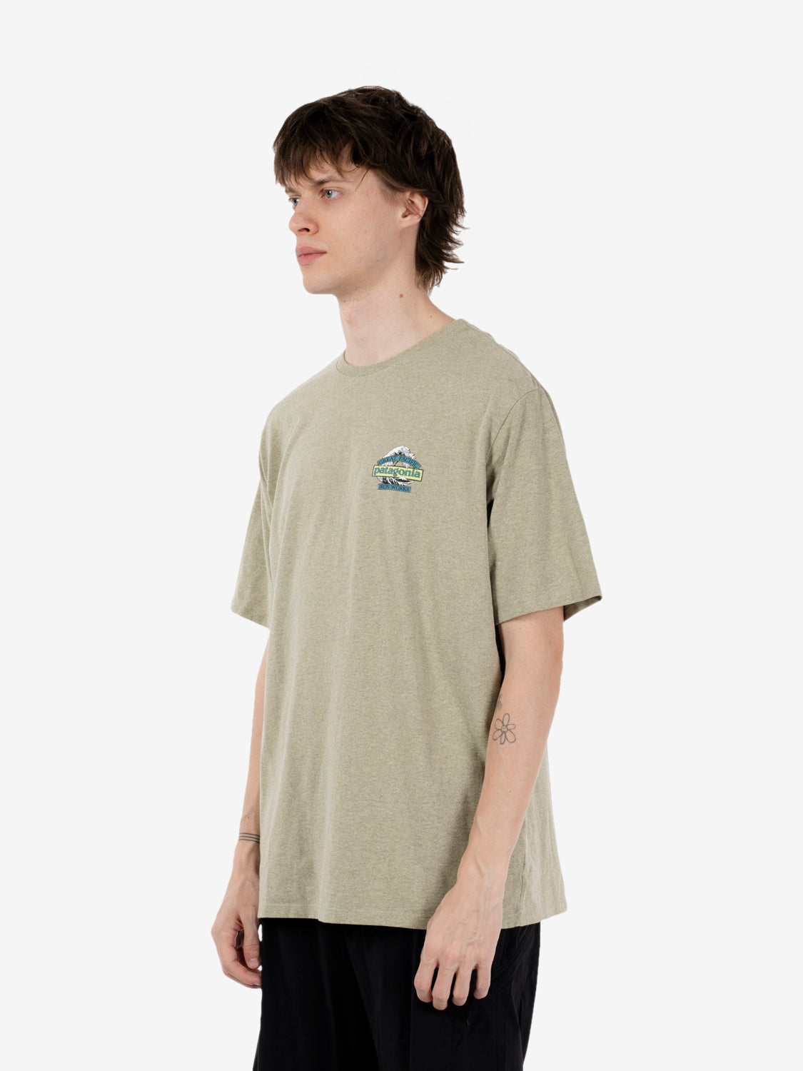 M'S Great Waves Responsibili tee gumtree green